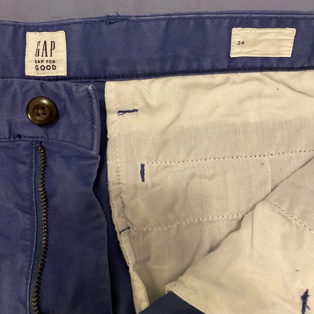 GAP Blue Shorts Men’s 34 Waist Stretch - Picture 3 of 5